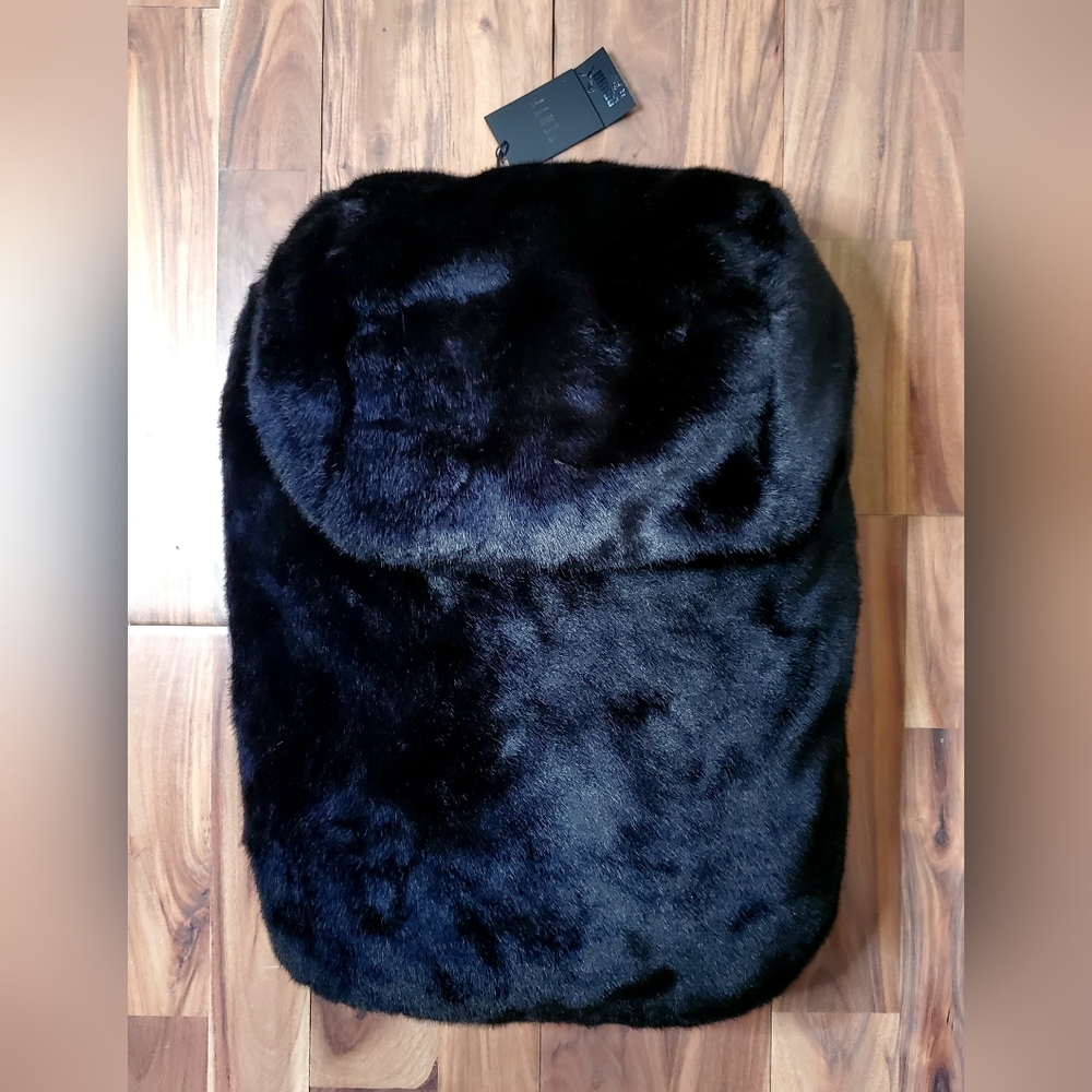 Puma & Fenty Faux Fur Backpack, Black